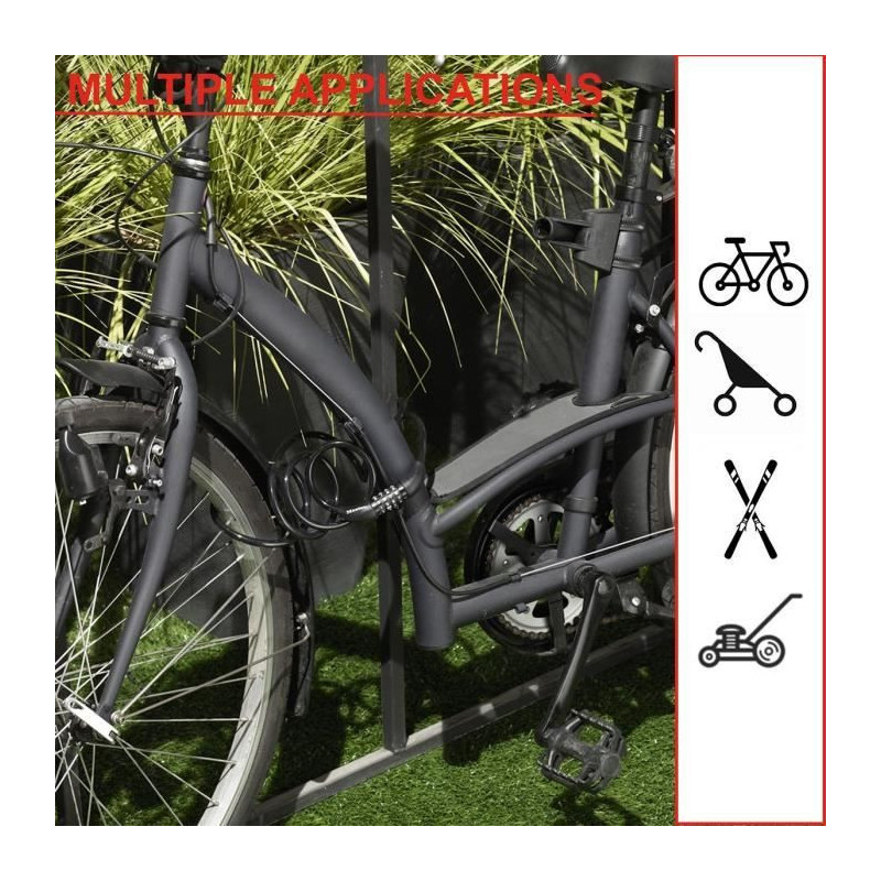 Bicycle Lock - MASTER LOCK - 8221EURDPRO - 1.8m twisted cable - Progra