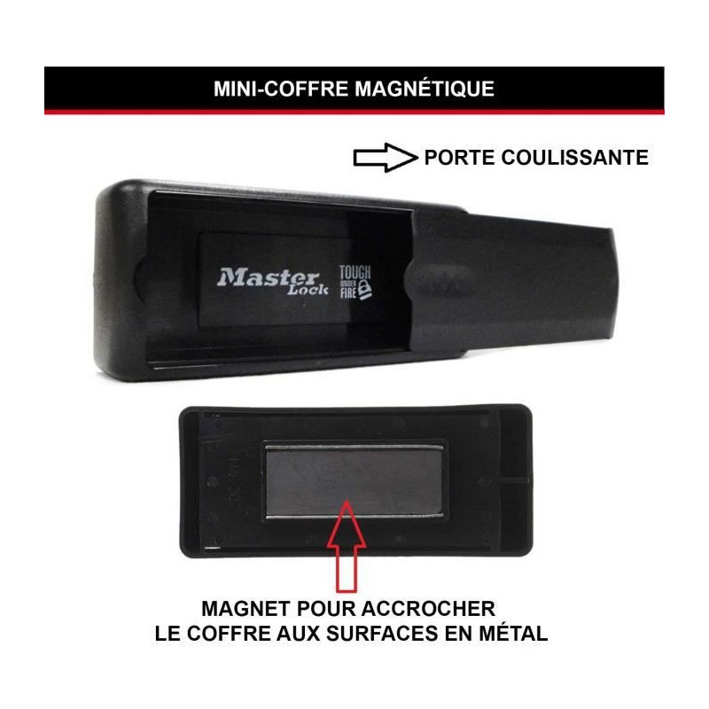 Master Lock Mini Magnetic Key Box - Cachette to hide the car key