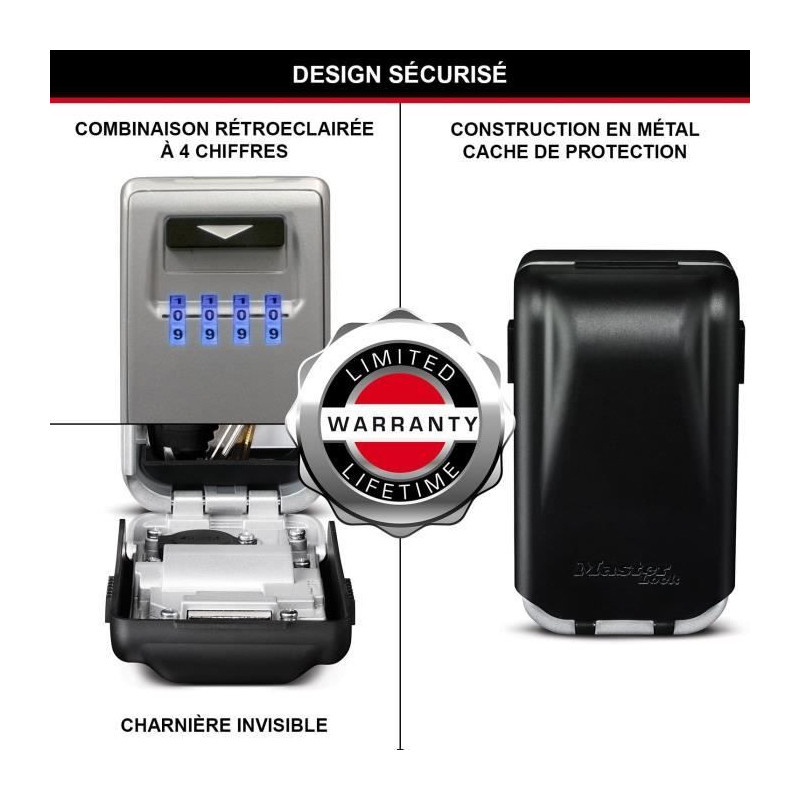 MASTER LOCK Secure Key Box - M Format - Backlit Combination - Secure S