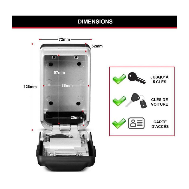 MASTER LOCK Secure Key Box - M Format - Backlit Combination - Secure S