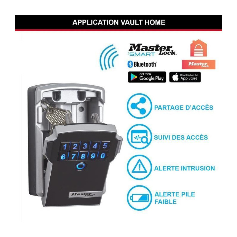 MASTER LOCK Secure Bluetooth Keybox - L Format - Connected Keybox