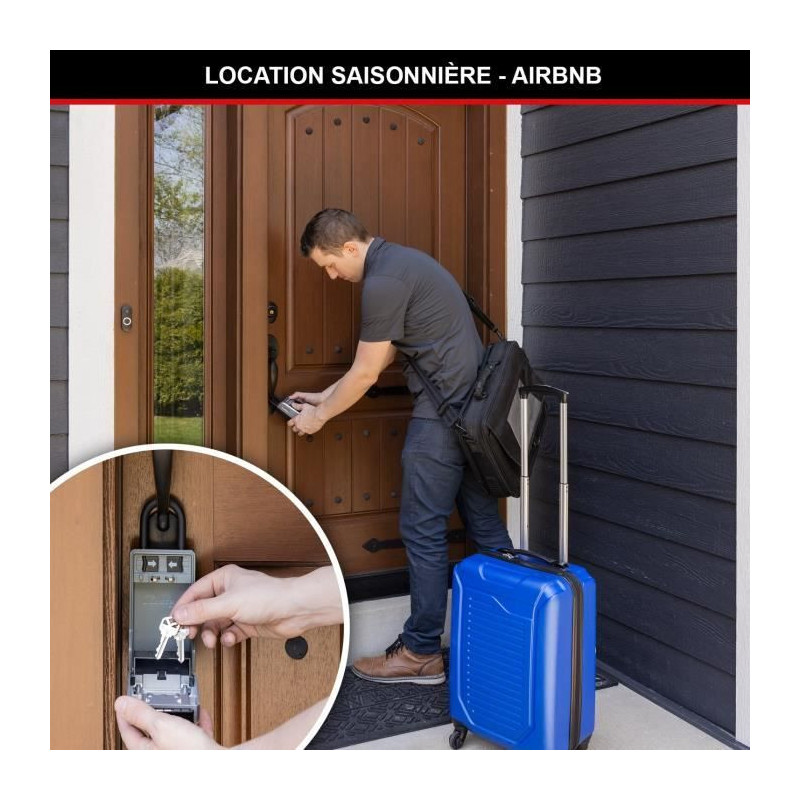 MASTER LOCK - Exterior key box with flexible handle - New design - Lar