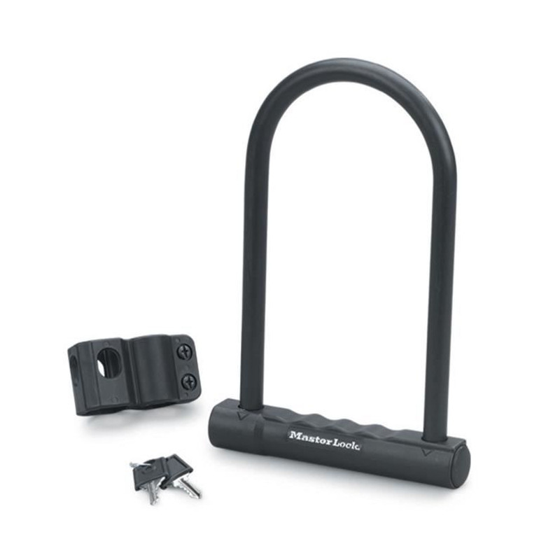 Antitheft U 2 flat keys Masterlock H.180mm Ø12mm