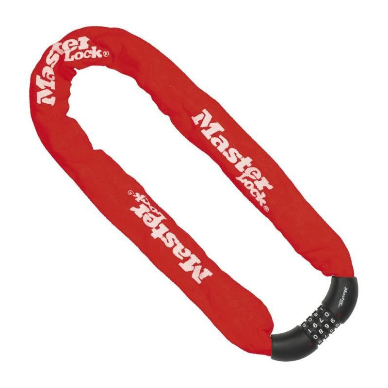 MASTER LOCK Bicycle Chain Lock [Combination] [90 cm Chain] [Red] 8392E