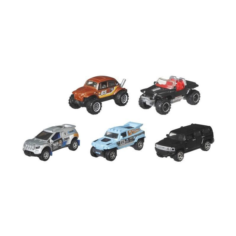 MATCHBOX Pack of 5 vehicles - C1817 - Small Cars - 3 years and +