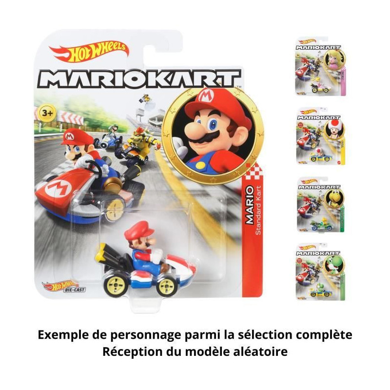 Hot Wheels - Mario Kart Vehicle (random model) - Small Car - 3 years a