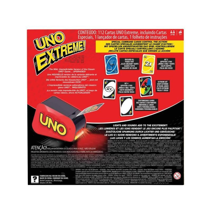 Mattel Games - Uno Extreme - Family Card Game - Ages 7 and up