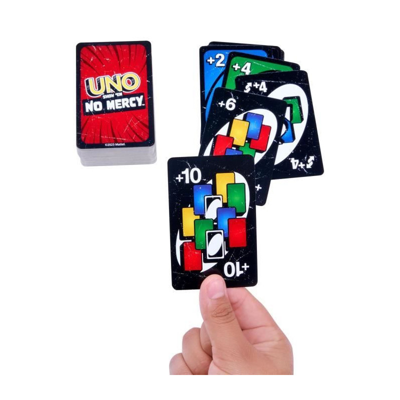 Mattel Games - UNO No Mercy - Card game for the whole family, children