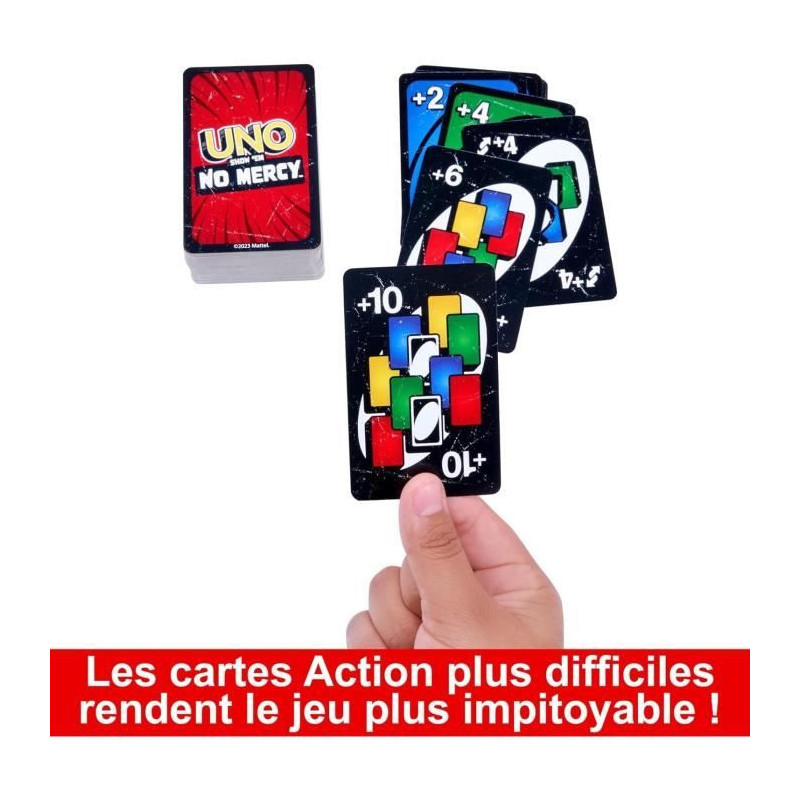 Mattel Games - UNO No Mercy - Card game for the whole family, children