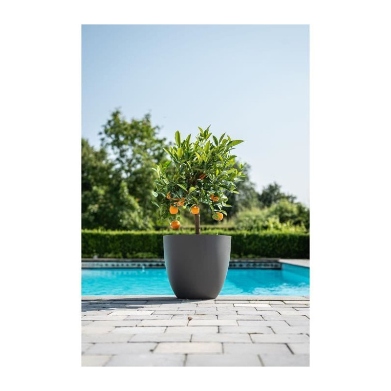 Flowerpot - GARDEN ID - Phoenix Anthracite - 48 x 42 cm - 100% Recycle