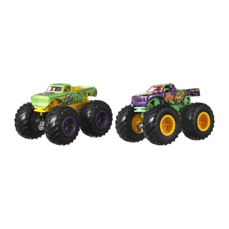Hot Wheels - Set of 2 Monster Truck Double Demolition vehicles - Small