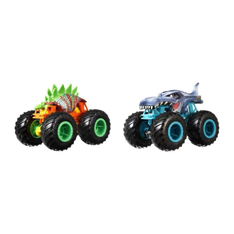 Hot Wheels - Set of 2 Monster Truck Double Demolition vehicles - Small