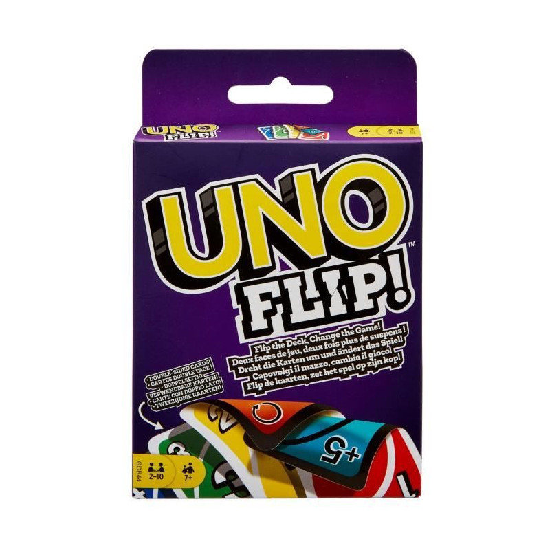 UNO - Flip Side - Family Card Game - Uno with Reversible Cards