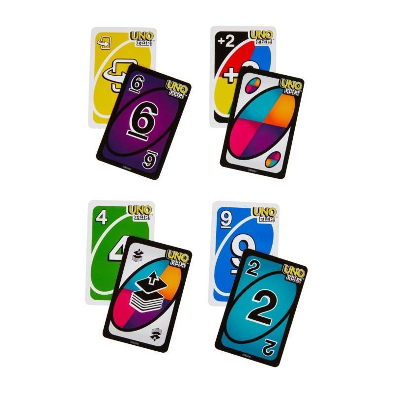 UNO - Flip Side - Family Card Game - Uno with Reversible Cards