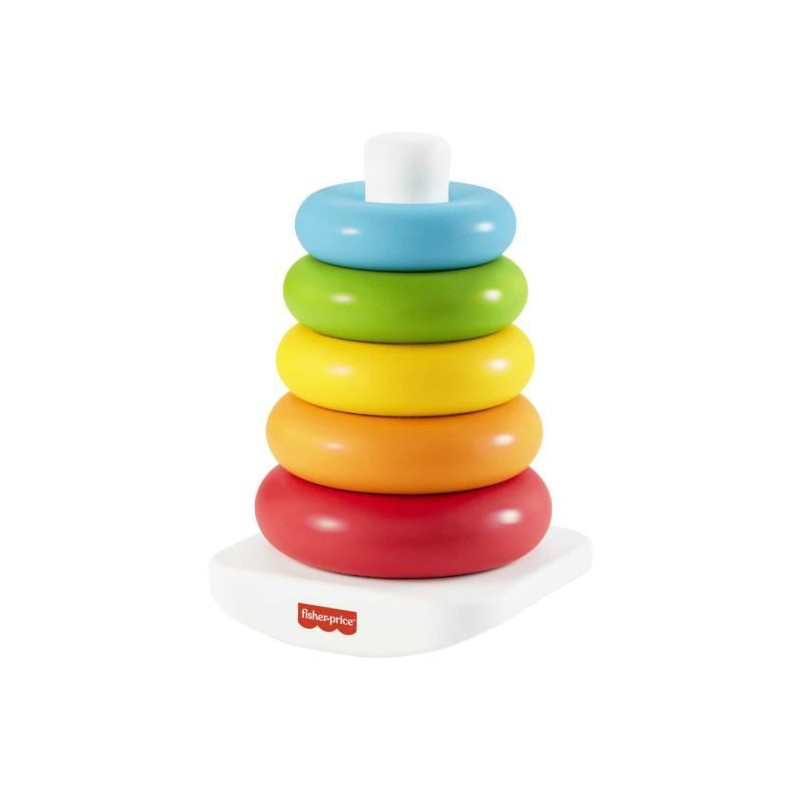 Fisher-Price Rainbow Pyramid Classic Stacking Rings in Plant-Based Mat