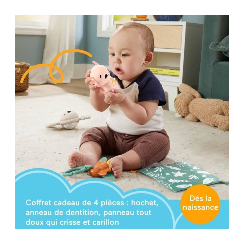Fisher-Price - Senses Awaken - Box of 4 sensory toys for babies - Fish