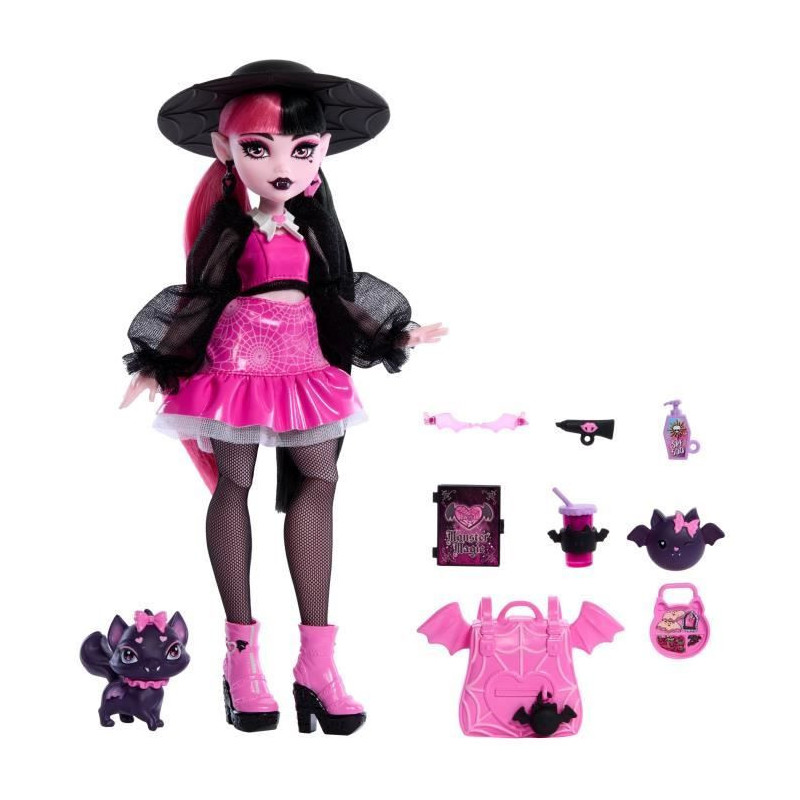 Monster High Draculaura Doll with Pet and Accessories HRP64