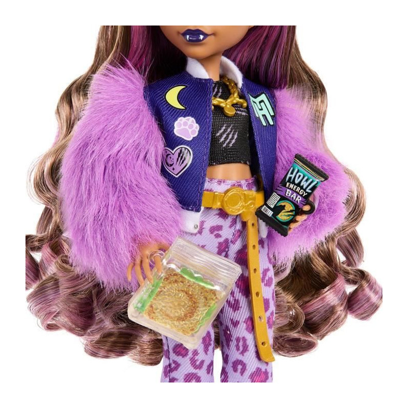 Monster High-Clawdeen Wolf-Doll with Crescent Dog and Accessories HRP6