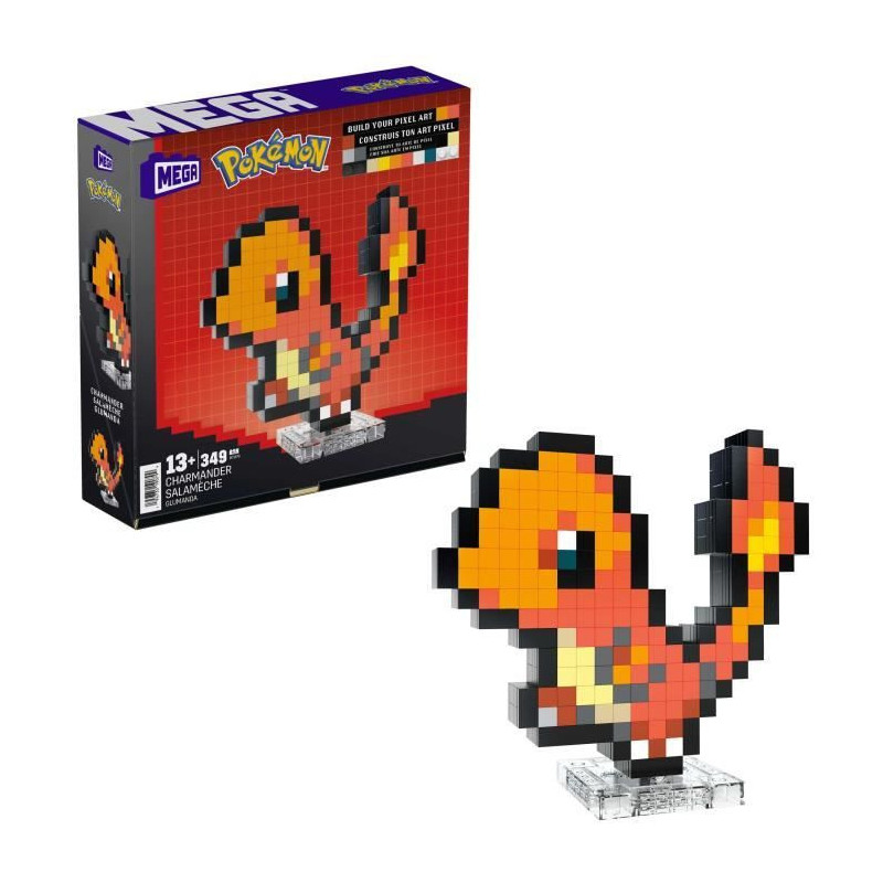 MEGA Pokémon Charmander 349-Piece Retro Building Set - MEGA Pokémon