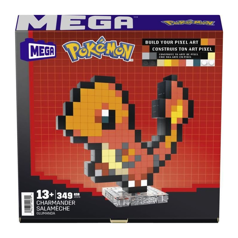 MEGA Pokémon Charmander 349-Piece Retro Building Set - MEGA Pokémon
