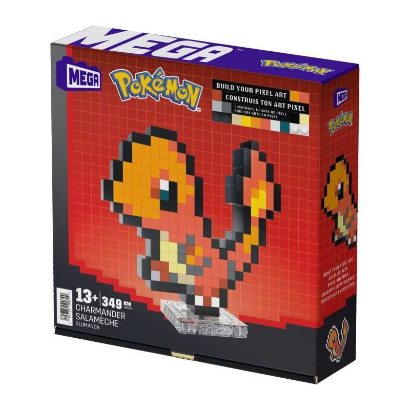 MEGA Pokémon Charmander 349-Piece Retro Building Set - MEGA Pokémon
