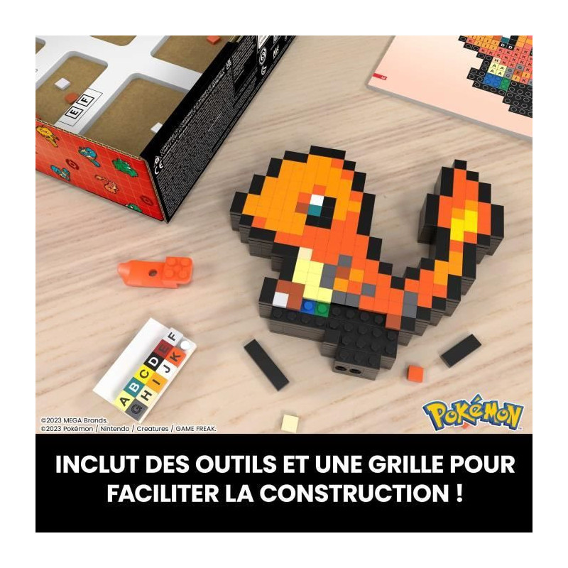 MEGA Pokémon Charmander 349-Piece Retro Building Set - MEGA Pokémon