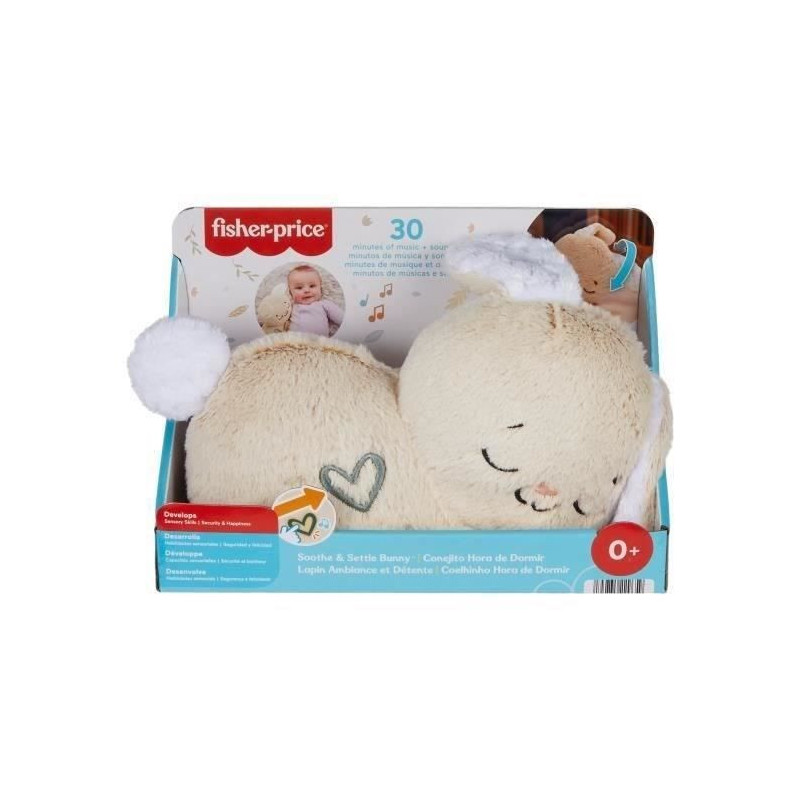 Fisher-Price-My Hug Bunny - Night Light Plush - Educational Toy - HXG9