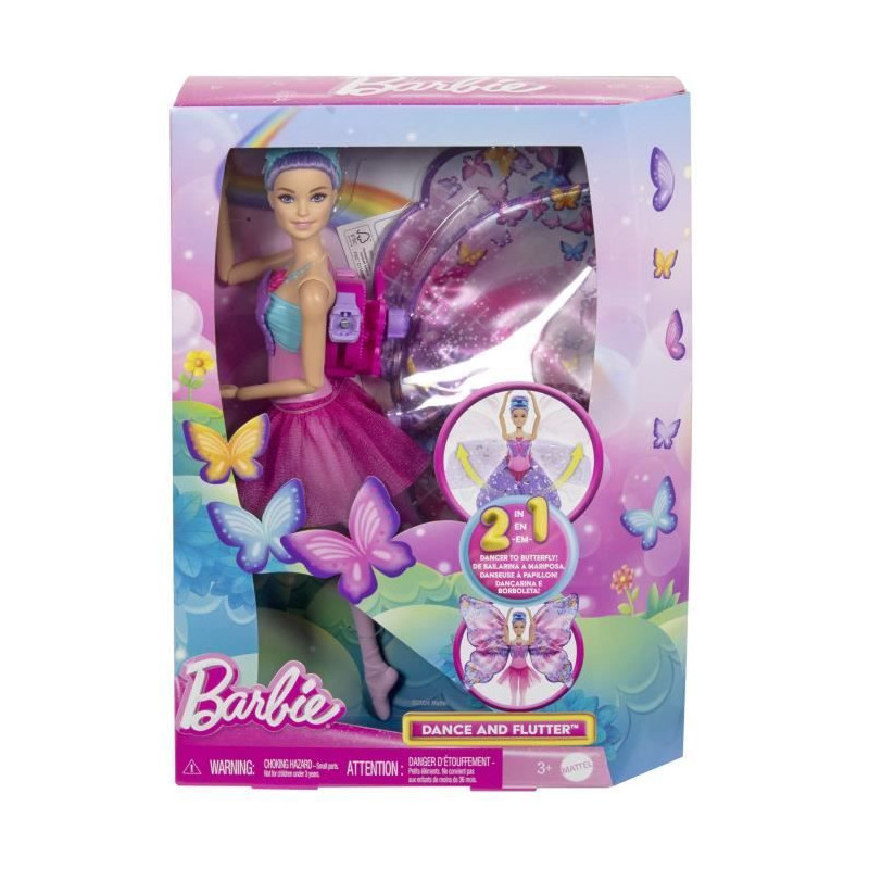 Barbie-From Dancer to Butterfly-2 in 1 Transformation Doll HXJ10