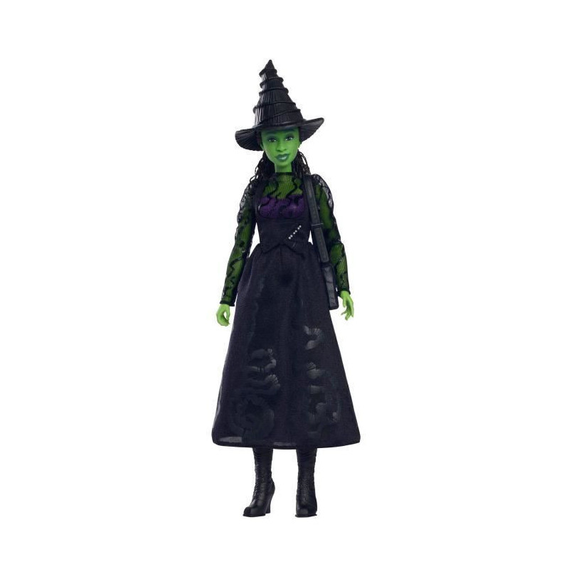 Mattel-Wicked-Elphaba Doll with Removable Accessories and Clothing - W