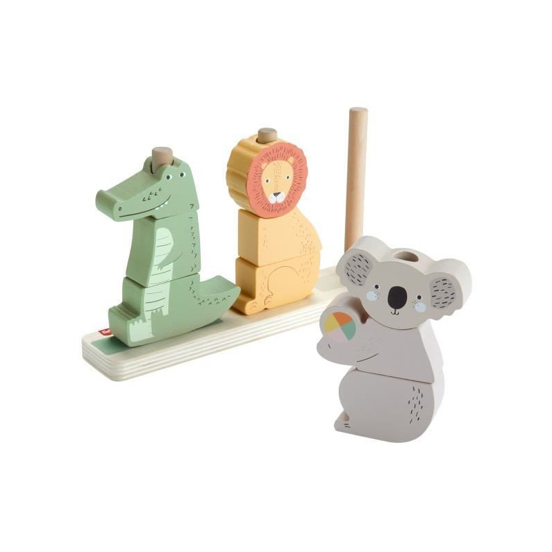 Fisher-Price Wooden Stacking and Sorting Animals, 10 pieces HXV04