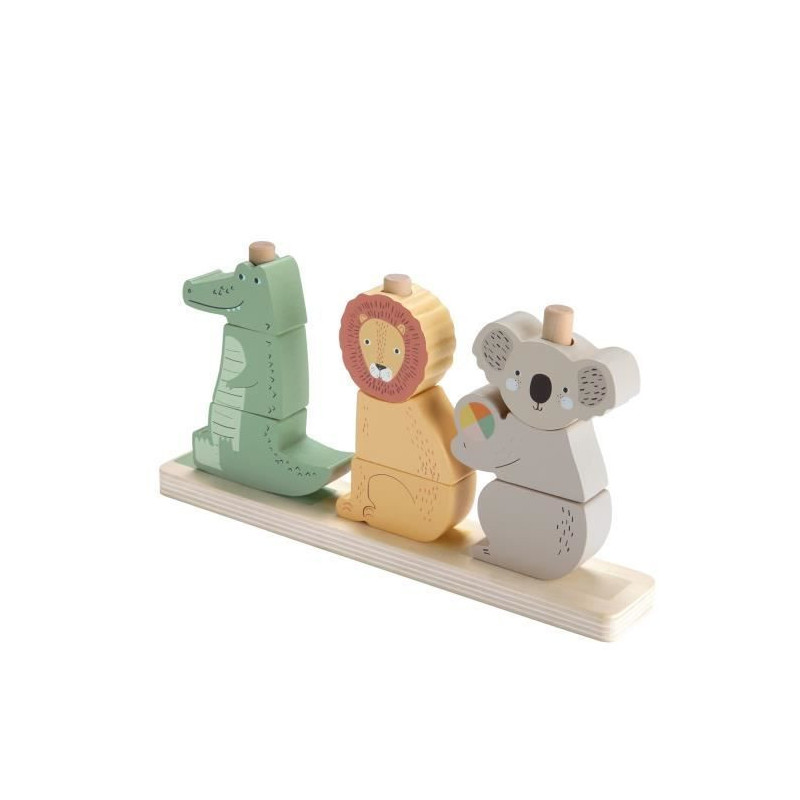 Fisher-Price Wooden Stacking and Sorting Animals, 10 pieces HXV04