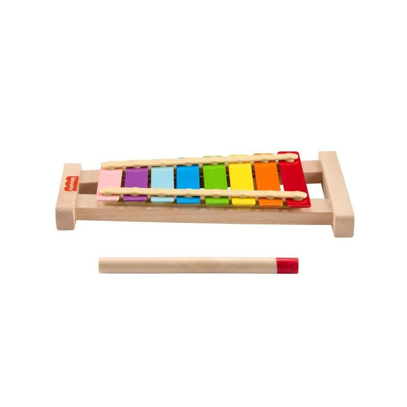 Fisher-Price Wooden Xylophone Musical Instrument with 2 Pieces HXV13