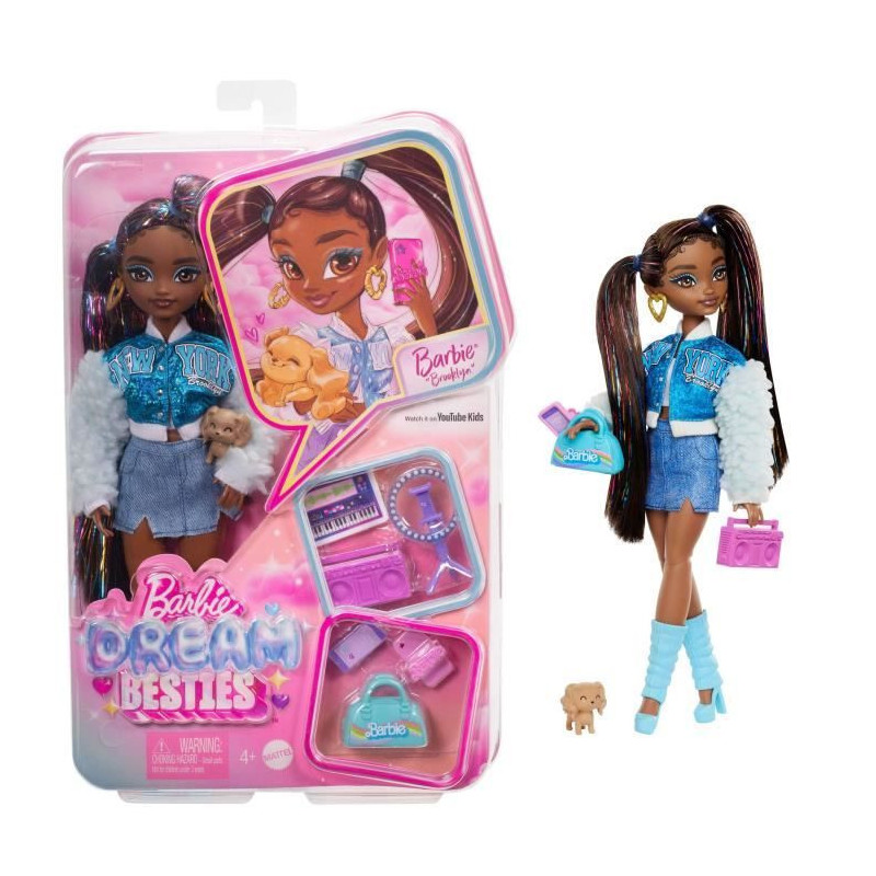 BARBIE Dream Team "Brooklyn" - Doll and 8 accessories - Barbie - HYC22
