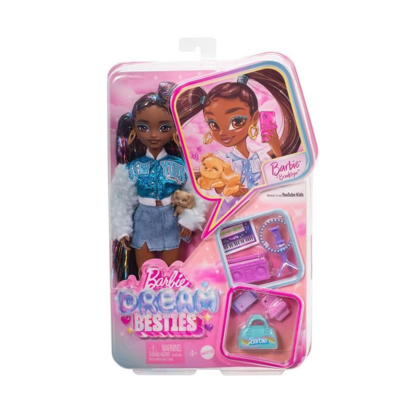 BARBIE Dream Team "Brooklyn" - Doll and 8 accessories - Barbie - HYC22
