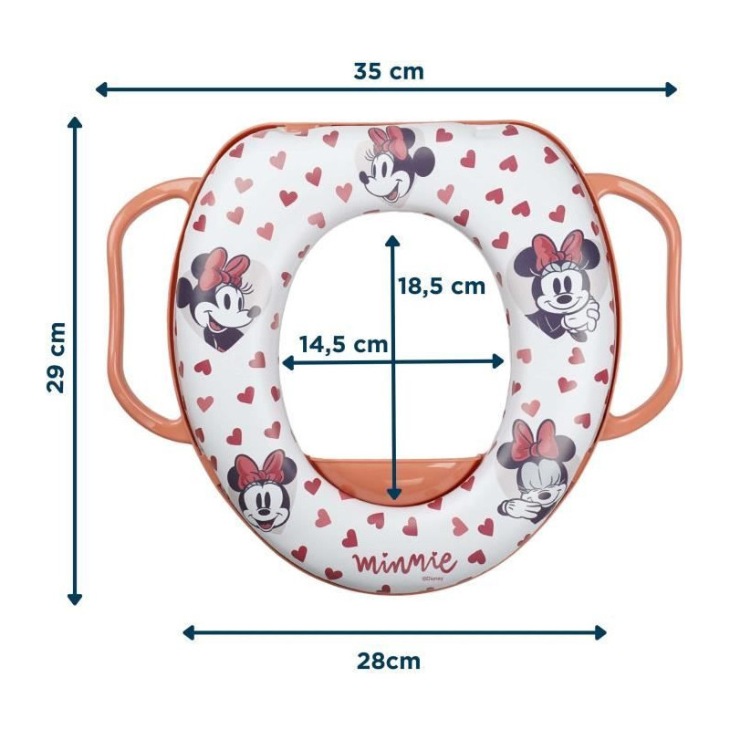 COMFORT TOILET REDUCER WITH MINNIE HANDLES