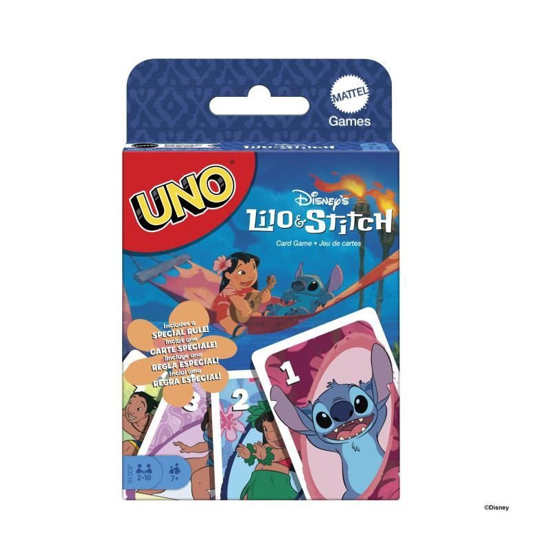 Mattel Games - Disney UNO Lilo and Stitch - Card Game for Kids and Fam