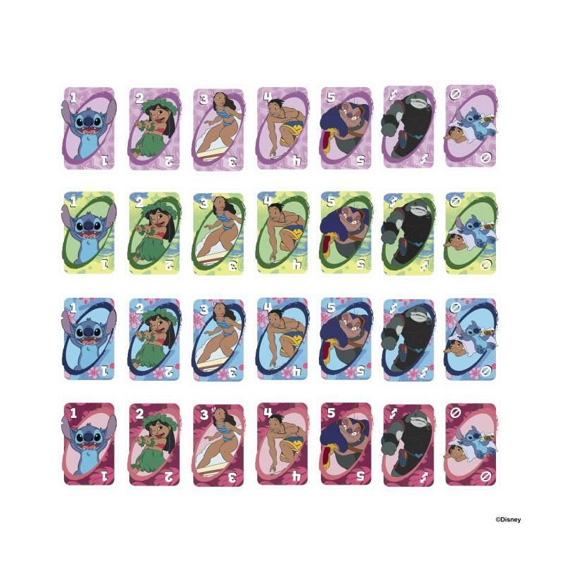 Mattel Games - Disney UNO Lilo and Stitch - Card Game for Kids and Fam