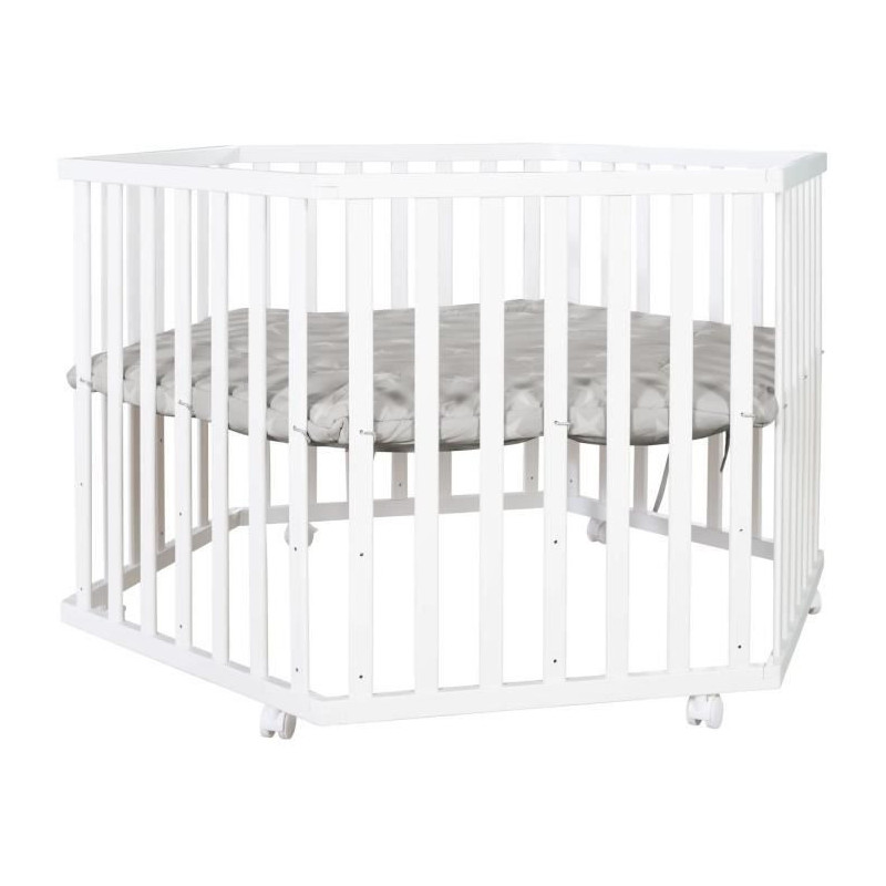 ROBA LITTLE STARS Hegaxonal Baby Playpen - Adjustable Height - Padded