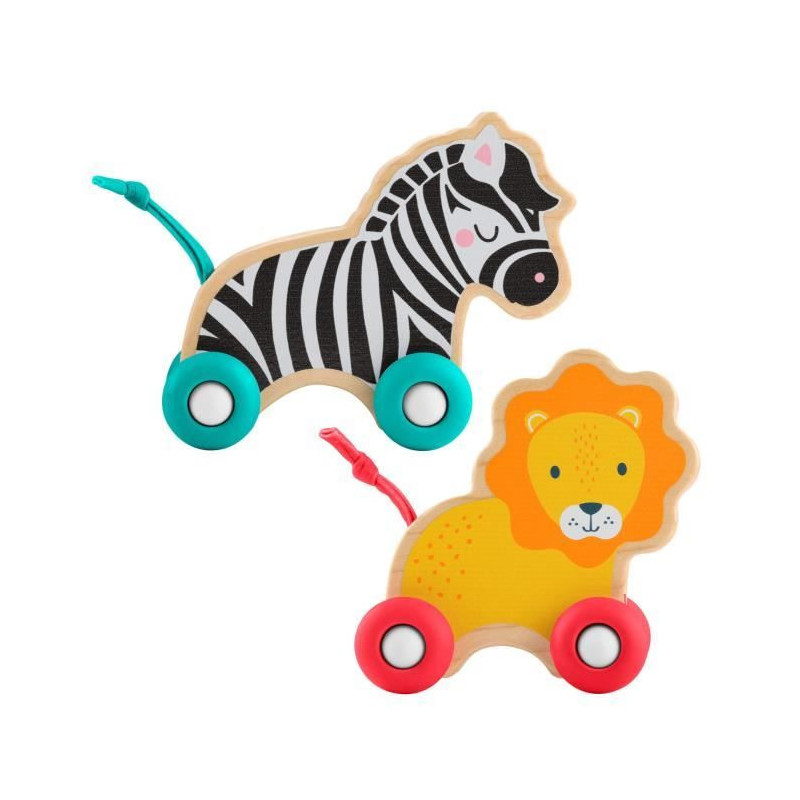FISHER-PRICE Wooden push animals bones - JFN19