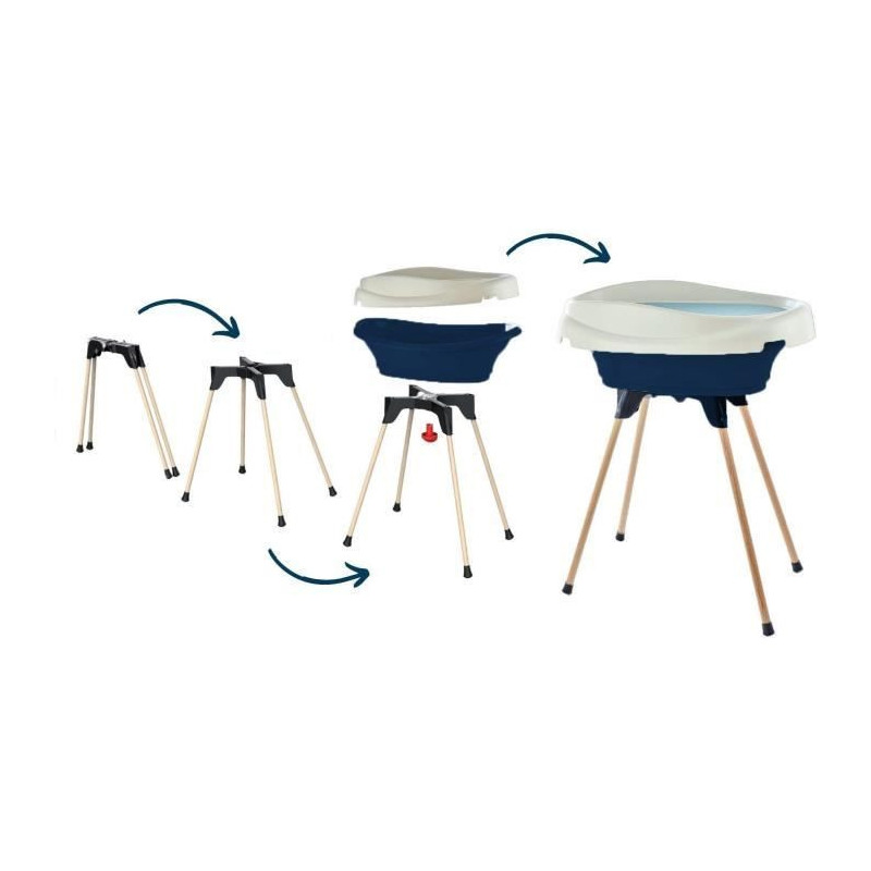 THERMOBABY Changing table pack Bathtub and VASCO stand - Ocean Blue