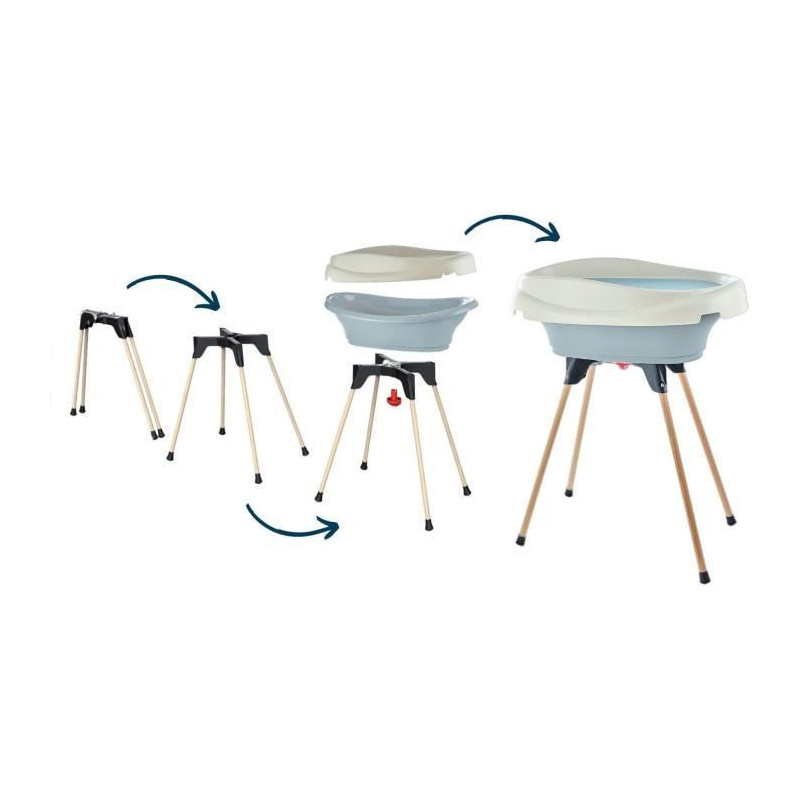 THERMOBABY Pack changing table Bathtub and VASCO stand - Grey
