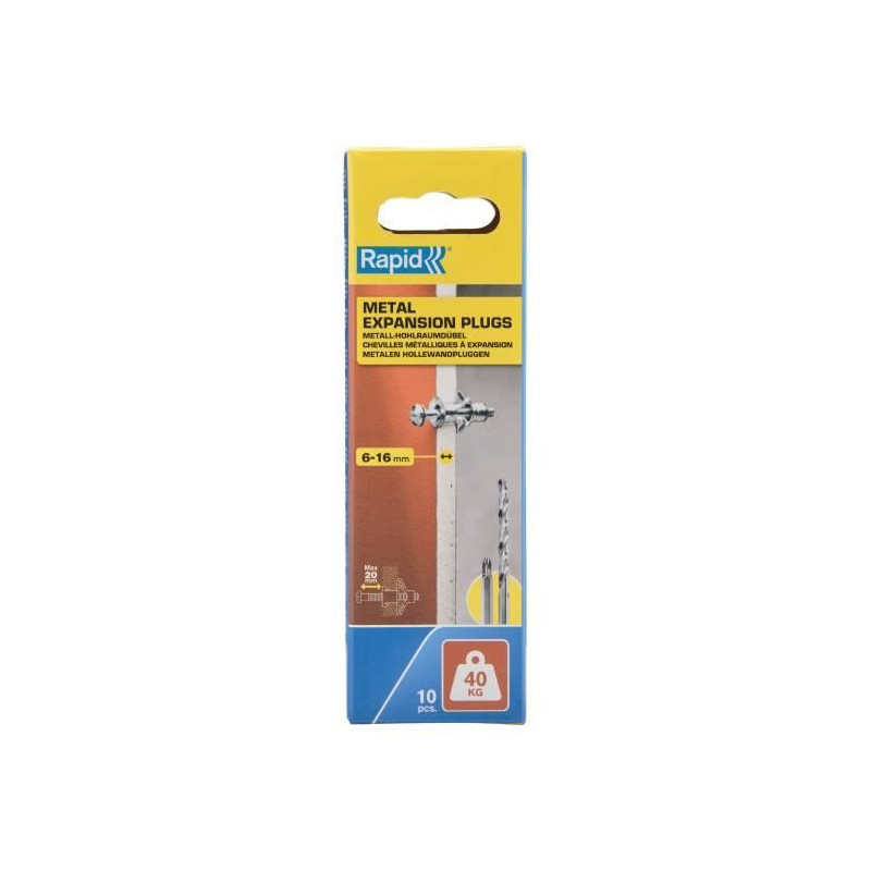 Metal expansion plugs - Rapid - Model 5001549 - Ø11x37 - Screw M5x48