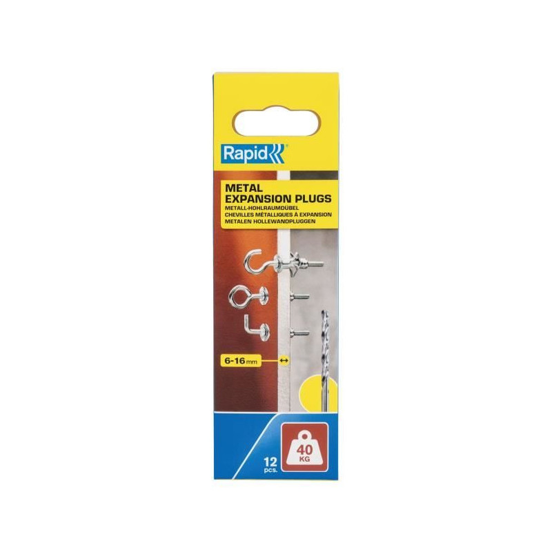 Expansion plugs - Rapid - 5001557 - Metallic - Ø11x37 - Pack of 12 pc