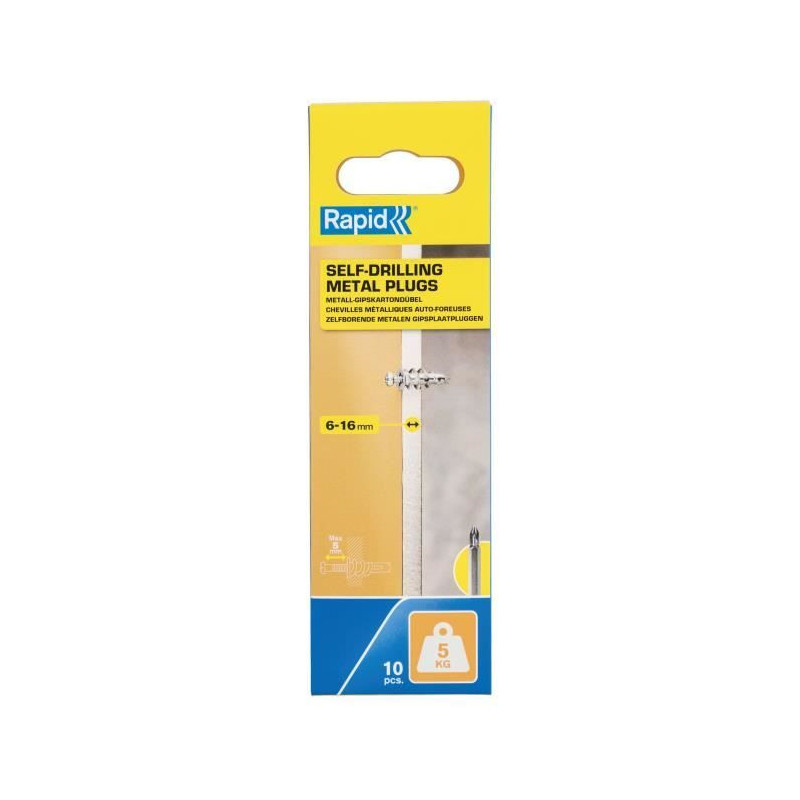 Blister of 10 units self-drilling screw m13x31 ø4 5001558 rapid