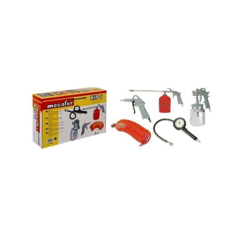 MECAFER Compressed air accessories kit 5 pieces