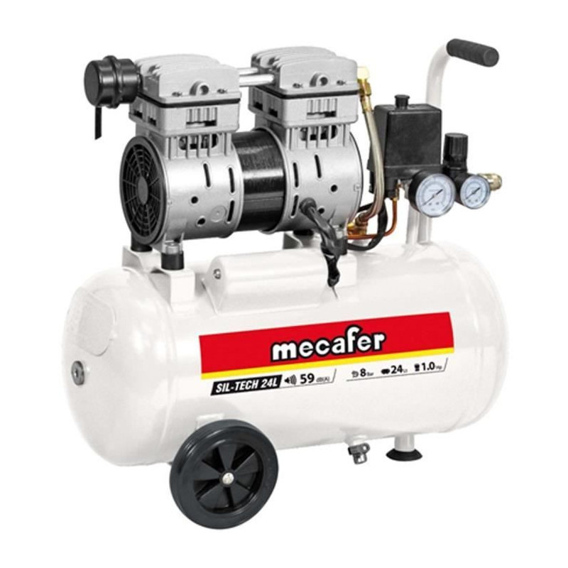 MECAFER Silent compressor 24L 1HP