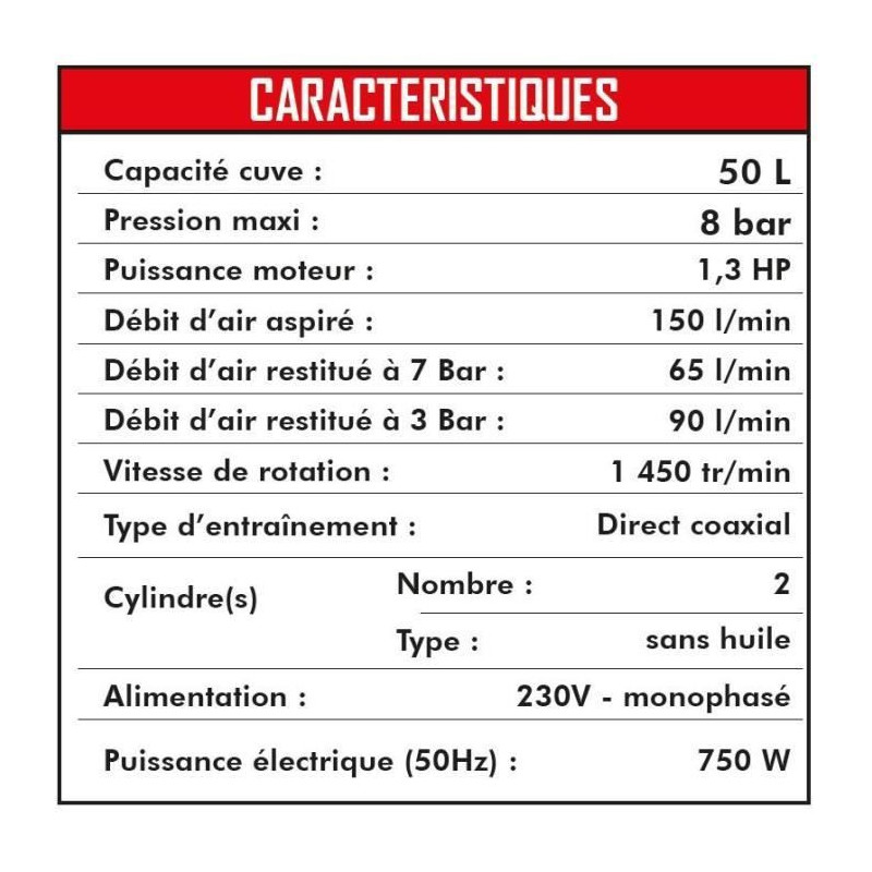 MECAFER Silent compressor 24L 1HP