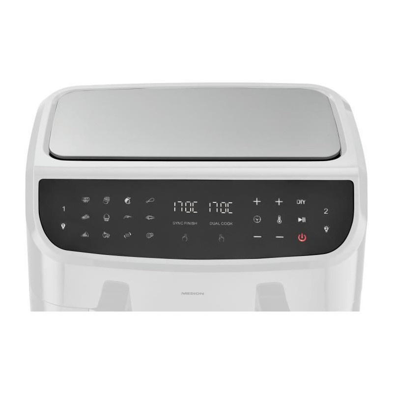Hot Air Fryer - MEDION - P20 XXL Twin - 2600 W - 2 baskets - 9 program