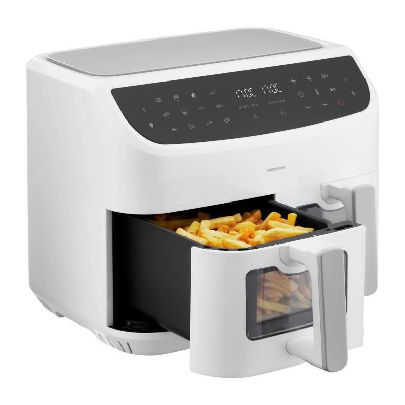Hot Air Fryer - MEDION - P20 XXL Twin - 2600 W - 2 baskets - 9 program