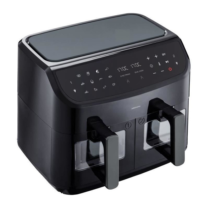 Hot Air Fryer - MEDION - P20 XXL Twin - 2600 W - 2 baskets - 9 program